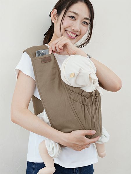 エアリコ抱っこ紐「プレミアム」グレイッシュブラウン | AIRRICOBABY